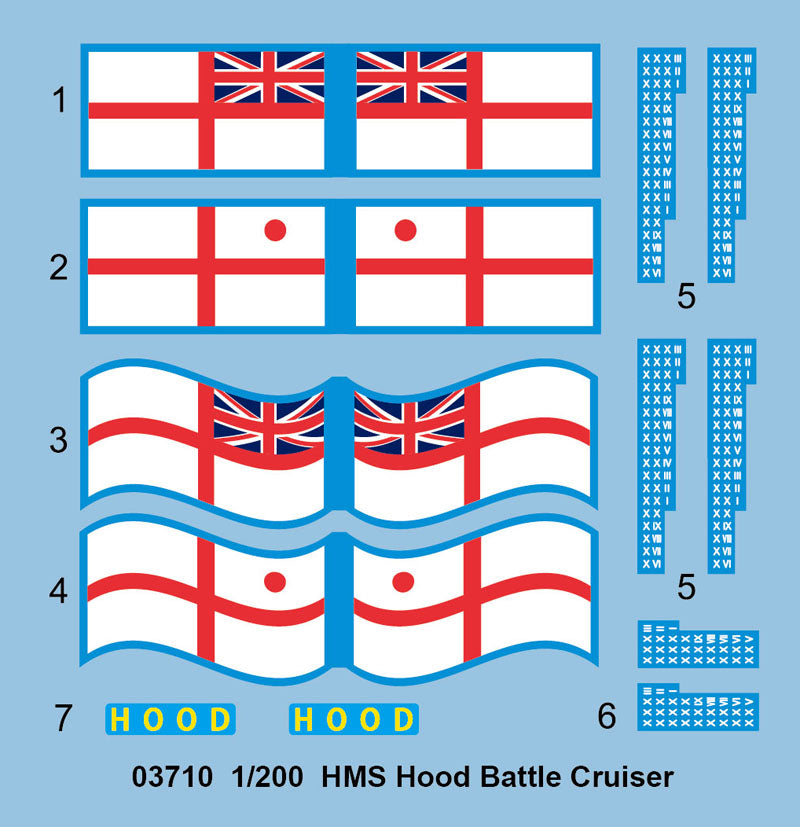 Trumpeter 03710 HMS Hood Battle Cruiser 1:200