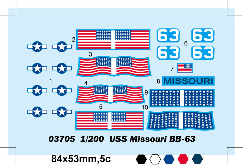 Trumpeter 1/200 USS Missouri BB-63 - 03705