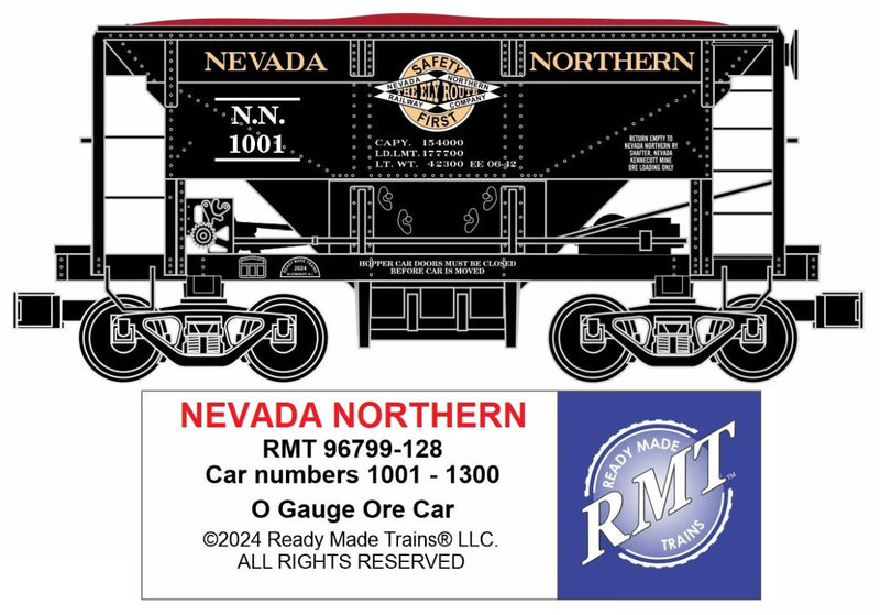 Ready Made Trains O 96799128 Ore Car, Nevada Northern
