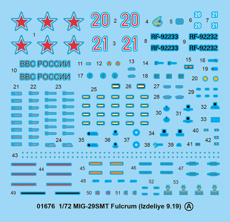 Trumpeter MIG-29SMT Fulcrum (Izdeliye 9.19) 01676 1:72