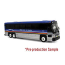 Iconic Replicas HO 870621 MCI D4000 Coach, Assembled, Gray Line Alaska (blue, white, red, yellow, black)