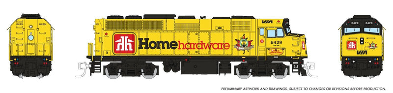 PREORDER Rapido N 580519 GMD F40PH-2D, Via Rail Canada "Home Hardware"