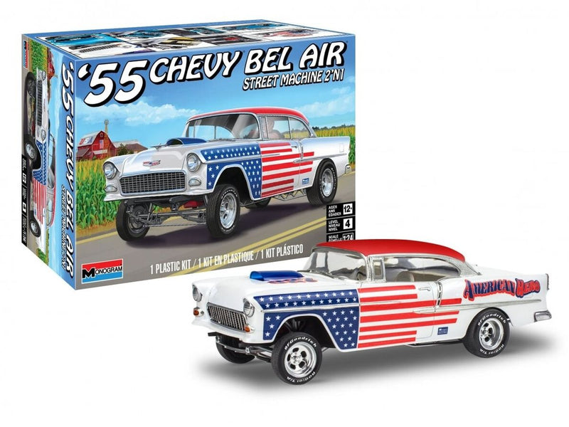 Revell 14519 55 Chevy Bel Air Street Machine 2n1 Skill 4