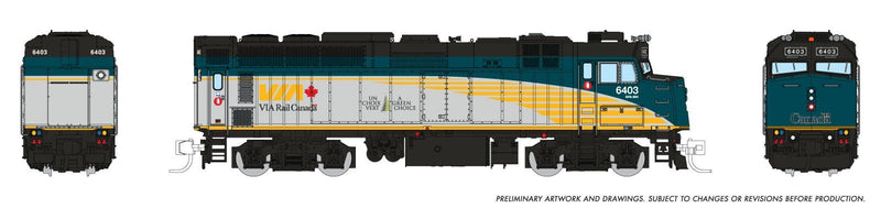 PREORDER Rapido N 582515 Rebuilt GMD F40PH-2D, Via Rail Canada "$10 Bill"