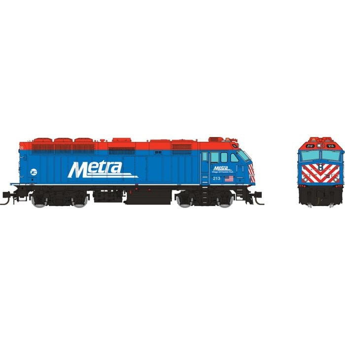 PREORDER Rapido N 583503 EMD F40PHM-2, Metra (Blue Scheme/Village of Franklin Park)