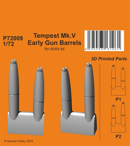 CMK 1/72 3D Printed Tempest Mk.V Early Gun Barrels / for Airfix kit