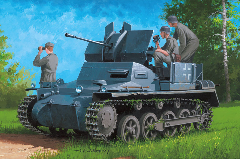 Hobby Boss 1/35 German Flakpanzer IA with Ammo Trailer SPAAG