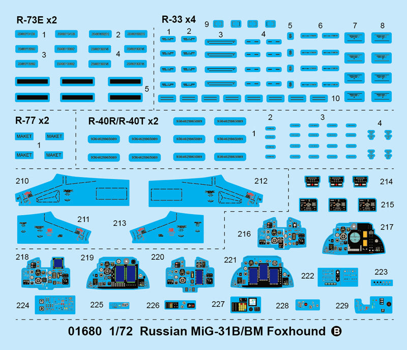 Trumpeter Russian MiG-31B/BM Foxhound 01680 1:72