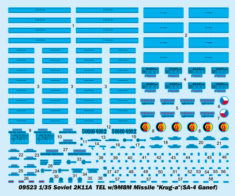 Trumpeter Soviet 2K11A TEL w/9M8M Missile "Krug-a"(SA-4 Ganef) 09523 1:35