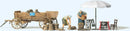 Preiser HO 10742 Wooden Potato Cart and Market Stand