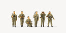 Preiser HO 16601 Former East German Army (NVA), Unpainted Figure Set, German Democratic Republic Frontier Guards (6)