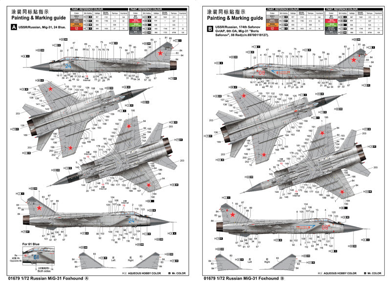 Trumpeter Russian MiG-31 Foxhound 01679 1:72