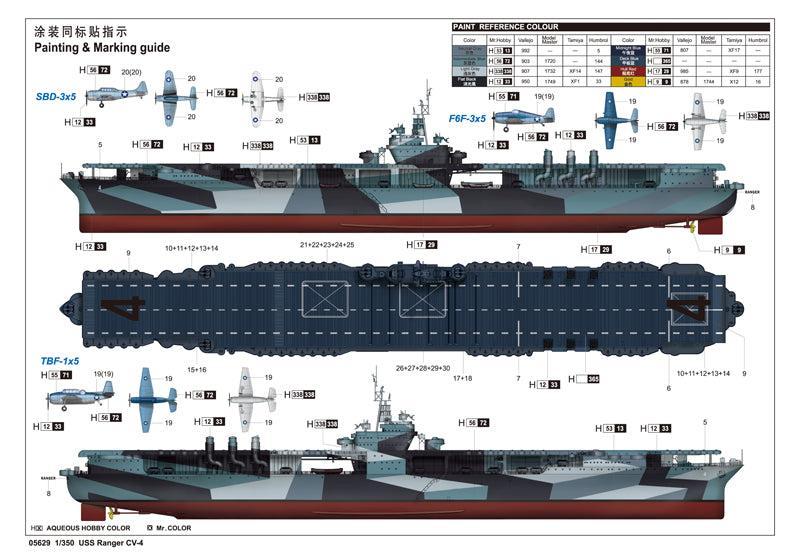 Trumpeter USS Ranger CV-4 05629 1:350