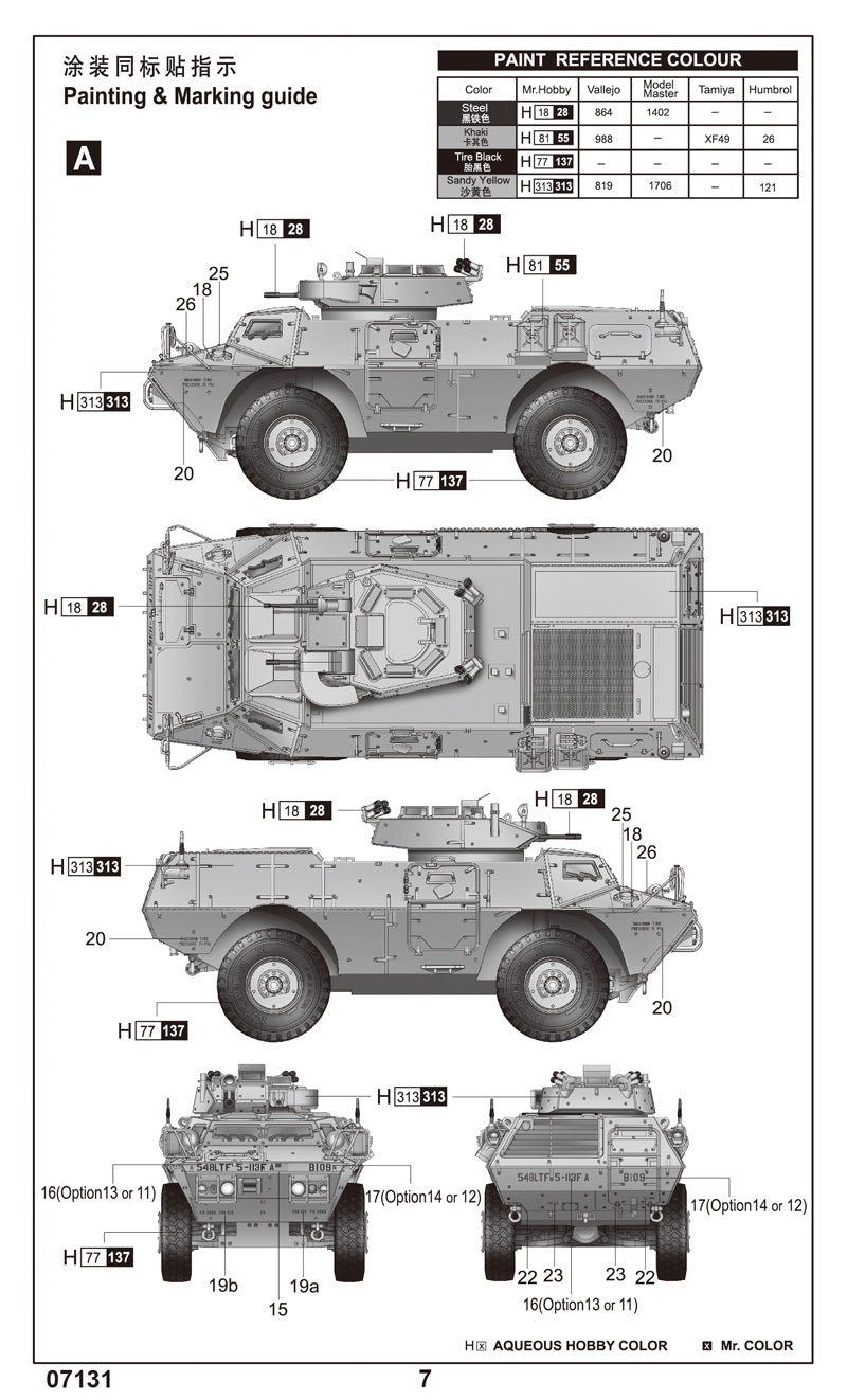 Trumpeter 07131 M1117 Guardian Armored Security Vehicle (ASV) 1:72