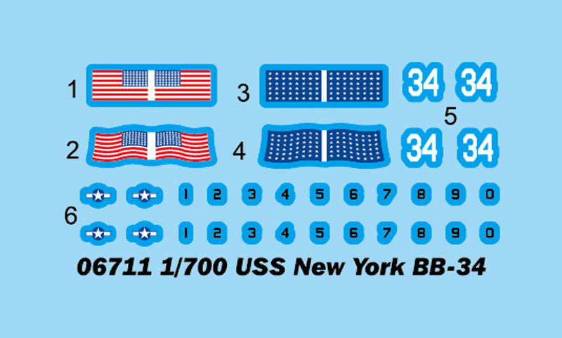 Trumpeter USS New York BB-34 06711 1:700