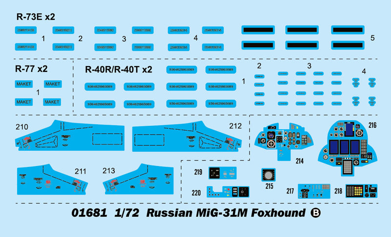 Trumpeter Russian MiG-31M Foxhound 01681 1:72