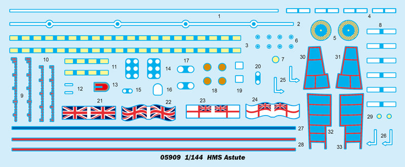 Trumpeter HMS Astute 05909 1:144