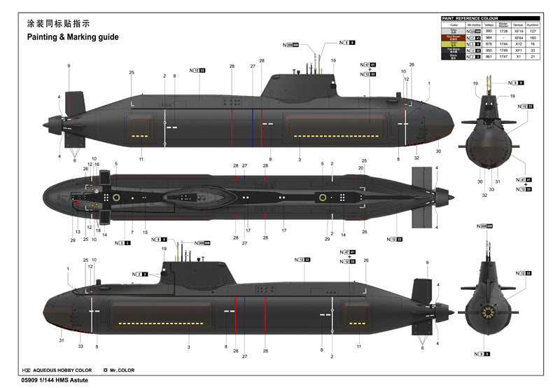 Trumpeter HMS Astute 05909 1:144