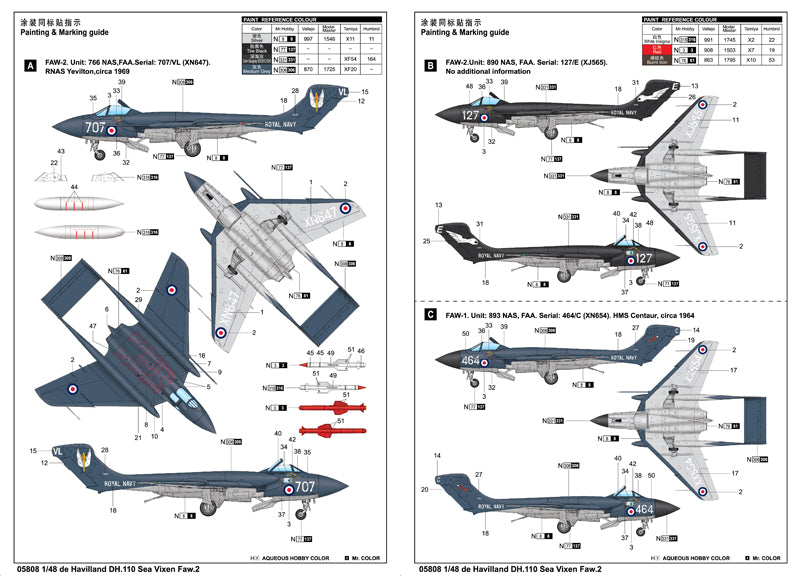 Trumpeter de Havilland DH.110 Sea Vixen Faw.2 05808 1:48