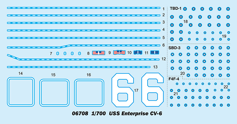 Trumpeter USS Enterprise CV-6 06708 1:700