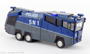 PREORDER Brekina HO PCX870322 2009 Rosenbauer Wasserwerfer 10000, Assembled, Sachsen, Germany, Police (gray, blue, German Lettering)