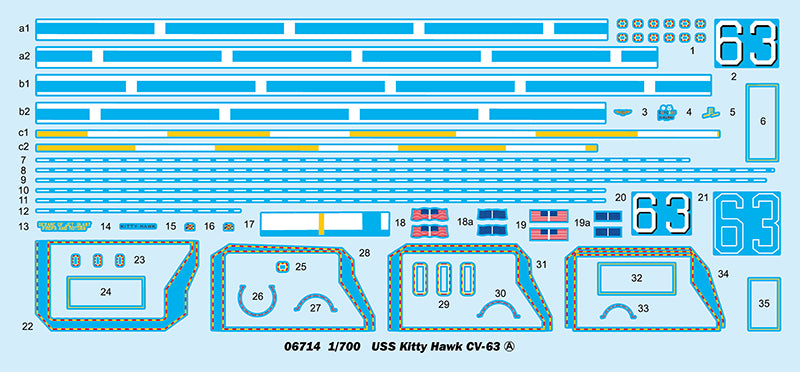 Trumpeter USS Kitty Hawk CV-63 06714 1:700