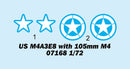 Trumpeter 07168 US M4A3E8 with 105mm M4 1:72