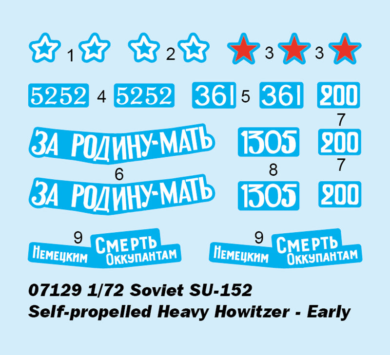 Trumpeter 07129 Soviet SU-152 Self-propelled Heavy Howitzer - Early 1:72