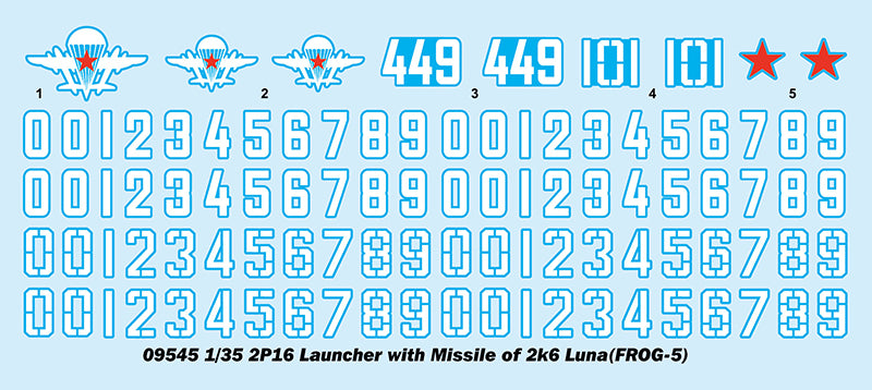 Trumpeter 2P16 Launcher with Missile of 2k6 Luna (FROG-5) 09545 1:35