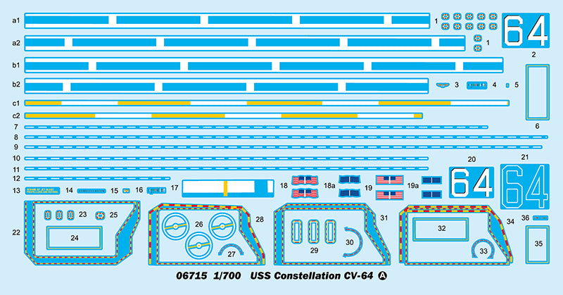 Trumpeter 06715 USS Constellation CV-64 1:700