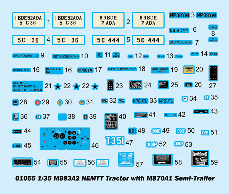 Trumpeter M983A2 HEMTT Tractor with M870A1 Semi-Trailer 01055 1:35