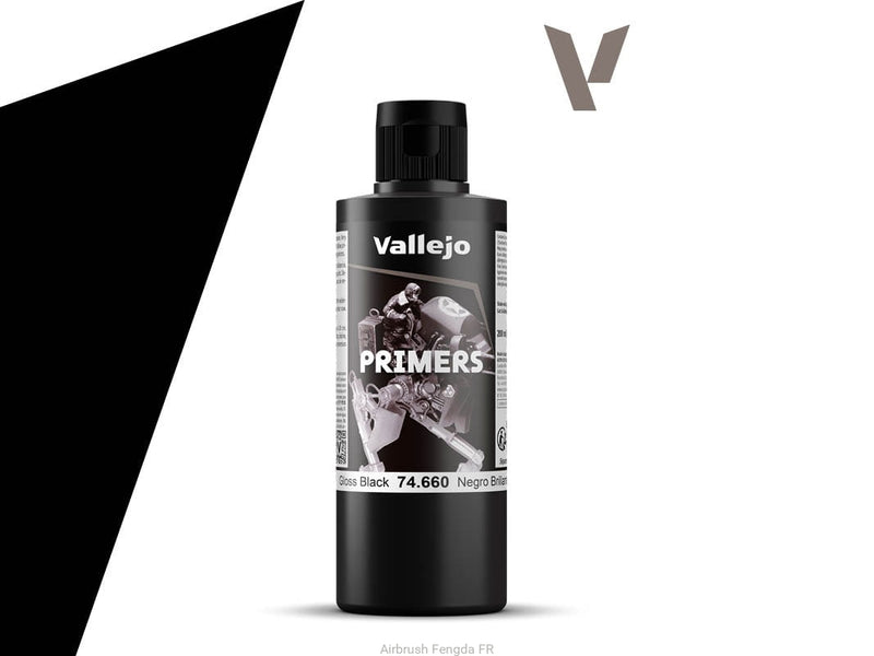 Vallejo 74660 Gloss Black Primer 200ml 1p