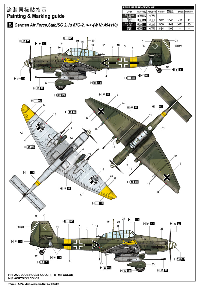 Trumpeter Junkers Ju-87G-2 Stuka 02425 1:24