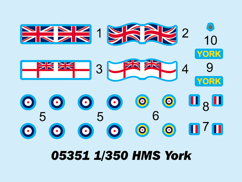 Trumpeter 05351 HMS York 1:350