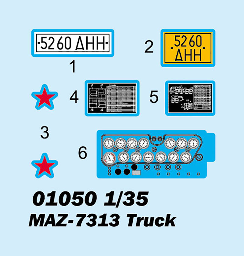 Trumpeter 01050 MAZ-7313 Truck 1:35