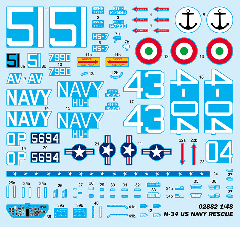 Trumpeter H-34 US NAVY RESCUE 02882 1:48