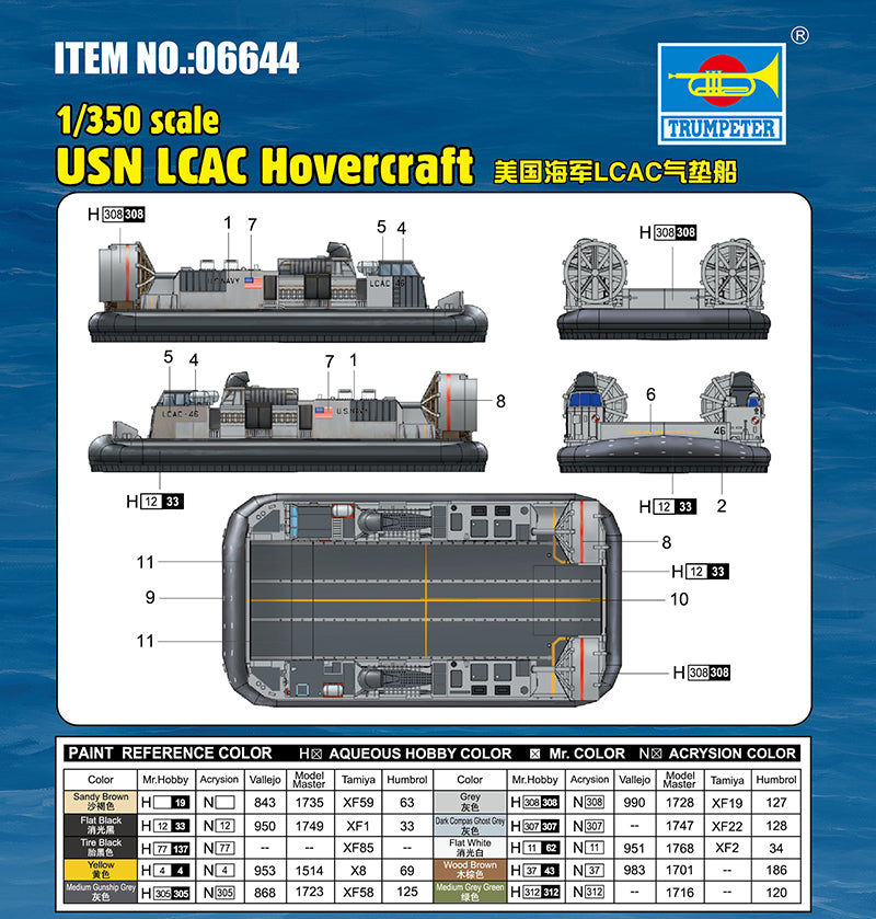 Trumpeter USN LCAC Hovercraft 06644 1:350