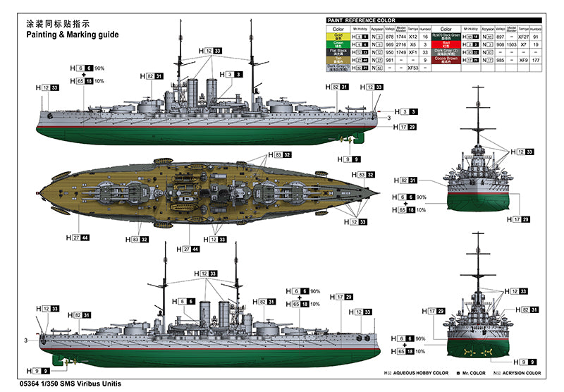 Trumpeter SMS Viribus Unitis 05364 1:350