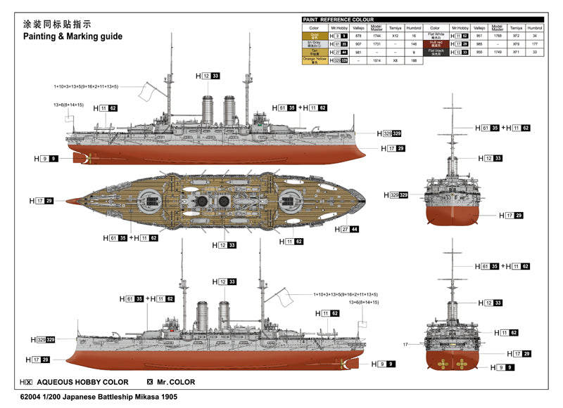 I Love Kit 62001 1:200 Japanese Battleship Mikasa 1905