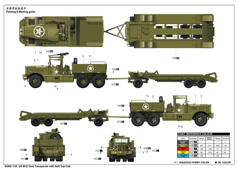 I Love Kit 63502 1:35 US M19 Tank Transporter With Soft Top Cab