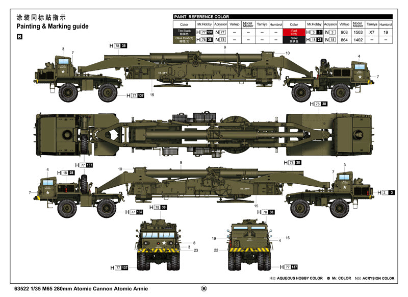 I Love Kit 63522 1:35 M65 280mm Atomic Cannon Atomic Annie