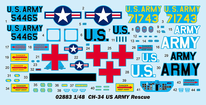 Trumpeter 02883 CH-34 US ARMY Rescue 1:48