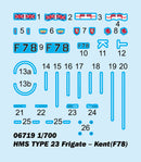 Trumpeter 06719 HMS TYPE 23 Frigate - Kent(F78) 1:700