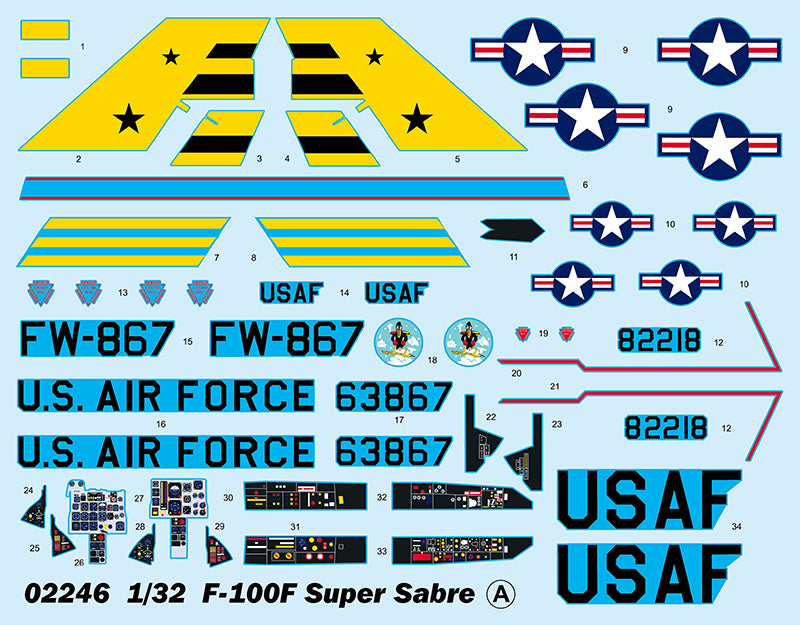 Trumpeter F-100F Super Sabre 02246 1:32