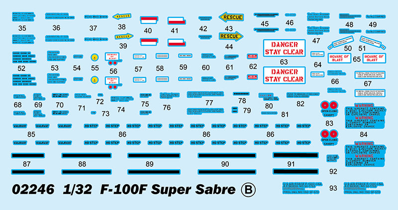 Trumpeter F-100F Super Sabre 02246 1:32