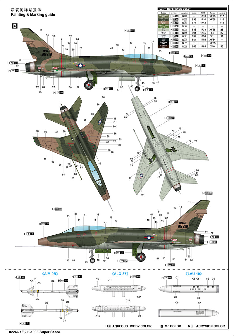 Trumpeter F-100F Super Sabre 02246 1:32