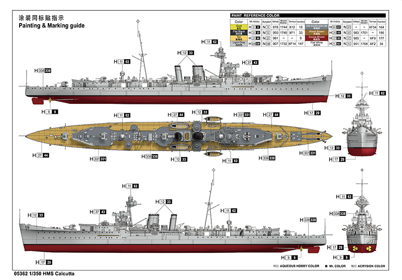 Trumpeter HMS Calcutta 05362 1:350