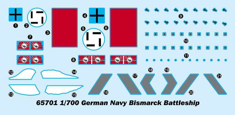 I Love Kit 65307 1:700 Top Grade German Bismarck Battleship
