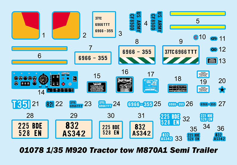 Trumpeter M920 Tractor tow M870A1 Semi Trailer 01078 1:35