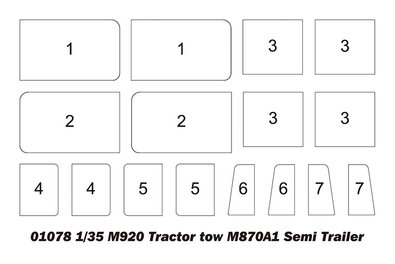 Trumpeter M920 Tractor tow M870A1 Semi Trailer 01078 1:35